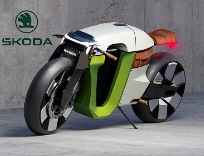 Skoda Slavia B Concept Elektrikli Motosikletle Köklere Dönüş Sinyali